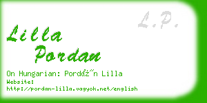 lilla pordan business card